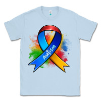 Dusty Blue autism ribbon Classic Tee - Zillion Design Studio