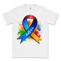 White autism ribbon Classic Tee - Zillion Design Studio