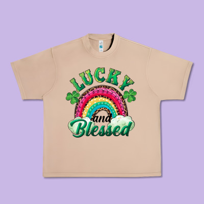 Urban Heavy Tee Lucky and blessed rainbow