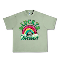 Oil Green Lucky and blessed rainbow Urban Heavy Tee - RanaPortraitStore