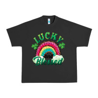 Pigment Black Lucky and blessed rainbow Urban Heavy Tee - RanaPortraitStore