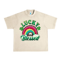 Sandshell Lucky and blessed rainbow Urban Heavy Tee - RanaPortraitStore
