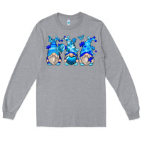 Heather Grey autism gnomes Long Sleeve Tee - Zillion Design Studio