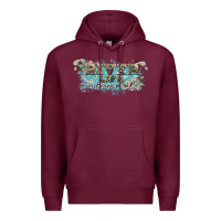 Burgundy river life Premium Hoodie - NancyCooperArtShop