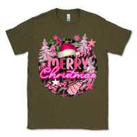 Army Green pink merry christmas Classic Tee - FaDigitalArtStudio