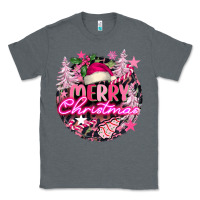 Charcoal Heather pink merry christmas Classic Tee - FaDigitalArtStudio