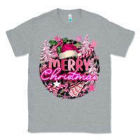 Heather Grey pink merry christmas Classic Tee - FaDigitalArtStudio