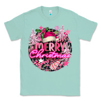 Seafoam pink merry christmas Classic Tee - FaDigitalArtStudio