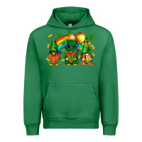 Emerald st. patricks  gnomies with rainbow Urban Hoodie - BundleAndBundleShop