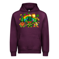 Mauve Wine st. patricks  gnomies with rainbow Urban Hoodie - BundleAndBundleShop