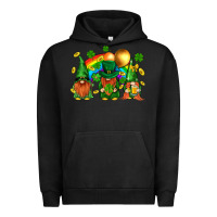 Pigment Black st. patricks  gnomies with rainbow Urban Hoodie - BundleAndBundleShop