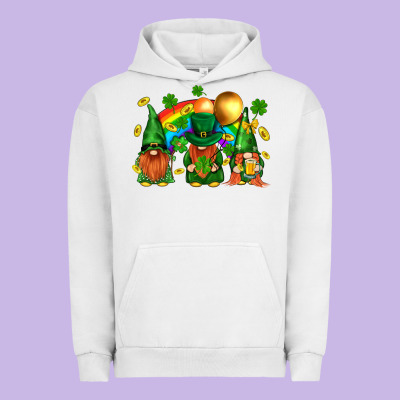 St. Patricks  Gnomies With Rainbow Urban Hoodie Designed By Bundleandbundleshop