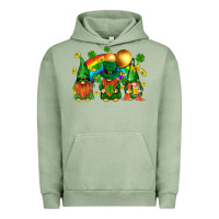 Pigment Oil Green st. patricks  gnomies with rainbow Urban Hoodie - BundleAndBundleShop