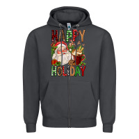 Smoke happy holiday santa claus christmas Zipper Hoodie - FaDigitalArtStudio