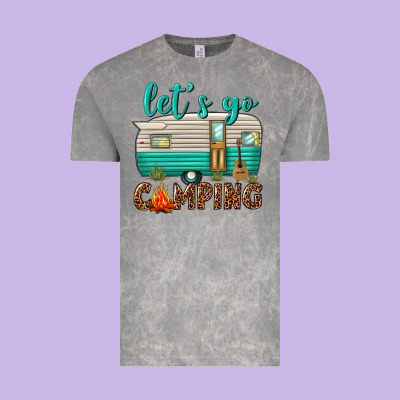 Lets Go Camping Vintage Tee Designed By Texasbilliewilder