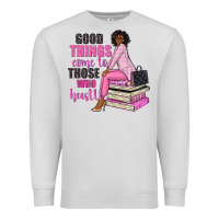 Dove Grey good things come to those who hustle Premium Sweatshirt - NancyCooperArtShop