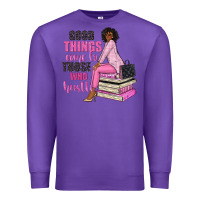 Purple good things come to those who hustle Premium Sweatshirt - NancyCooperArtShop