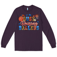 Plum busy raising ballers basketball Long Sleeve Tee - Zillion Design Studio