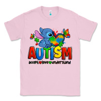 Bubblegum Pink autism stitch accept love understand Classic Tee - Zillion Design Studio