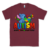 Burgundy autism stitch accept love understand Classic Tee - Zillion Design Studio