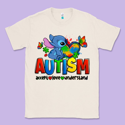 Autism Stitch Accept Love Understand Classic Tee Designed By Zillion Design Studio