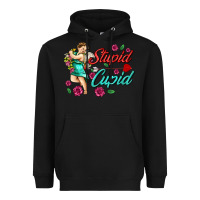 Black stupid cupid Heavyweight Hoodie - AdoDesignShop