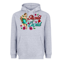 Heather Grey stupid cupid Heavyweight Hoodie - AdoDesignShop