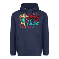Navy stupid cupid Heavyweight Hoodie - AdoDesignShop