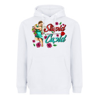 White stupid cupid Heavyweight Hoodie - AdoDesignShop