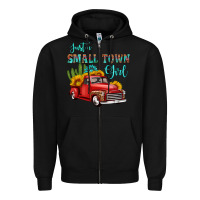 Black just a small town girl with car Zipper Hoodie - HRA Design Shop