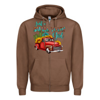 Chestnut just a small town girl with car Zipper Hoodie - HRA Design Shop