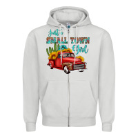 Dove Grey just a small town girl with car Zipper Hoodie - HRA Design Shop