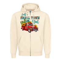 Sandshell just a small town girl with car Zipper Hoodie - HRA Design Shop
