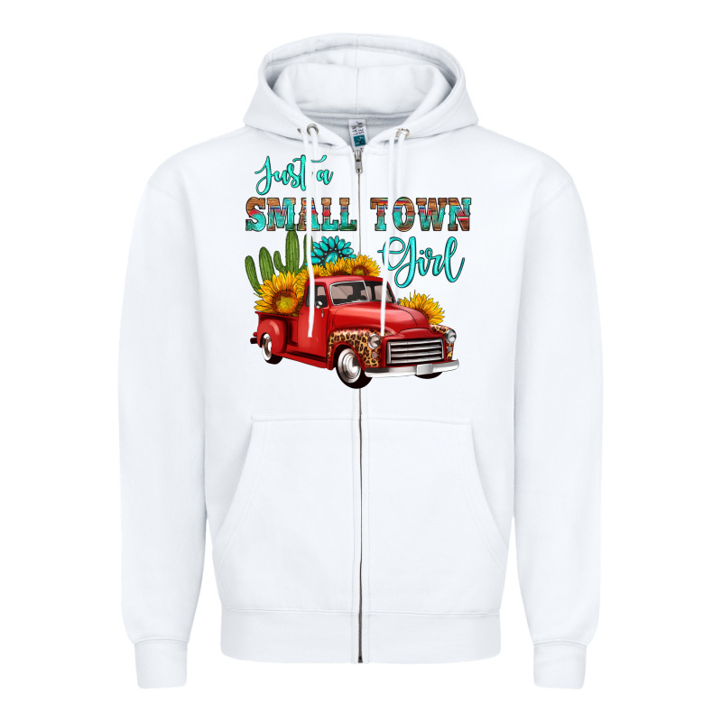 Just A Small Town Girl With Car Zipper Hoodie by HRA Design Shop | Teevron