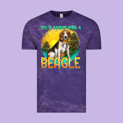 Life Is Better With A Beagle Vintage Tee Designed By Texasbilliewilder