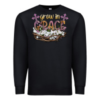 Black grow in grace Premium Sweatshirt - NancyCooperArtShop