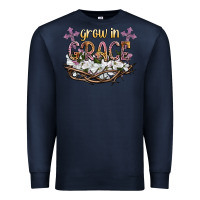 Navy grow in grace Premium Sweatshirt - NancyCooperArtShop
