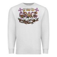 Oatmeal Heather grow in grace Premium Sweatshirt - NancyCooperArtShop