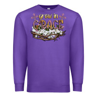 Purple grow in grace Premium Sweatshirt - NancyCooperArtShop