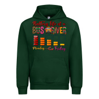 Forest Green Battery Life Of A Bus Driver Urban Hoodie - BundleAndBundleShop