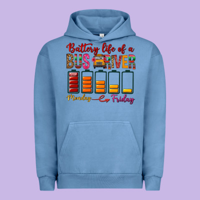 Battery Life Of A Bus Driver Urban Hoodie Designed By Bundleandbundleshop