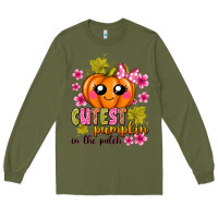 Army Green Cutest Pumpkin In The Patch Long Sleeve Tee - texasbilliewilder