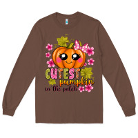 Chestnut Cutest Pumpkin In The Patch Long Sleeve Tee - texasbilliewilder