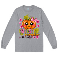 Heather Grey Cutest Pumpkin In The Patch Long Sleeve Tee - texasbilliewilder