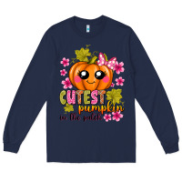 Navy Cutest Pumpkin In The Patch Long Sleeve Tee - texasbilliewilder