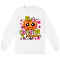 White Cutest Pumpkin In The Patch Long Sleeve Tee - texasbilliewilder