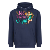 Navy no thanks cupid Heavyweight Hoodie - AdoDesignShop