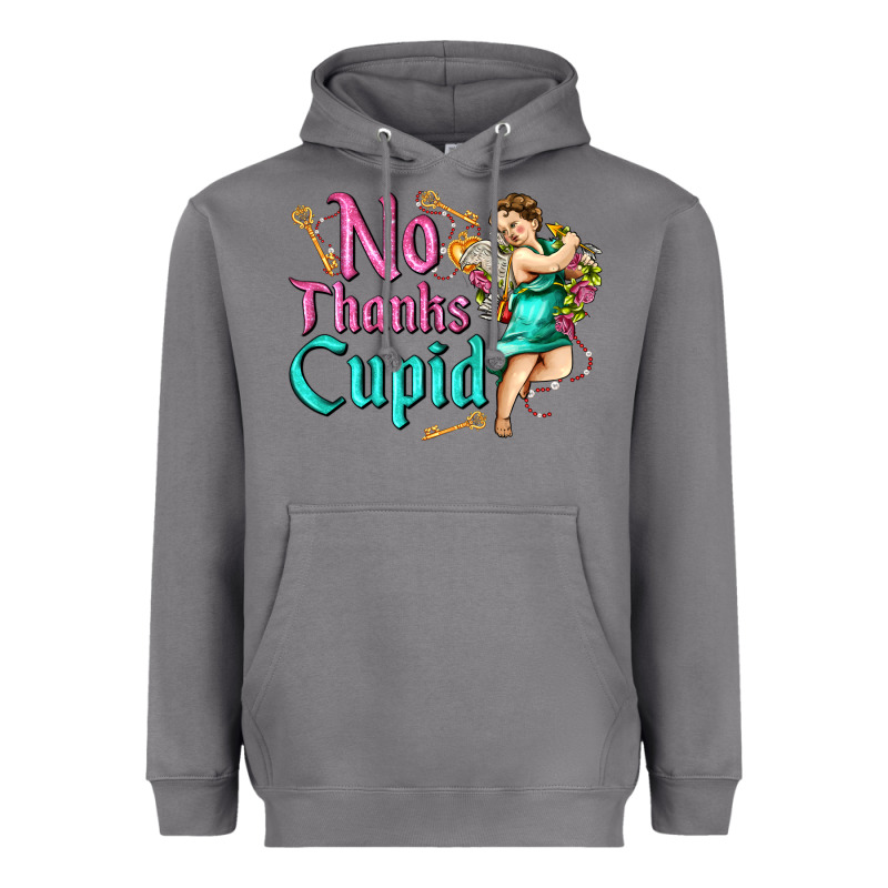No Thanks Cupid Heavyweight Hoodie by AdoDesignShop | Teevron