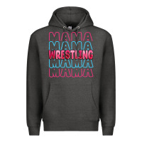 Charcoal Heather wrestling mama Premium Hoodie - MaliasSmallBusiness