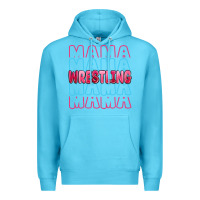 Ocean Blue wrestling mama Premium Hoodie - MaliasSmallBusiness